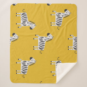 Zebra für Kinder: Nahtloses Muster Sherpadecke