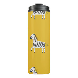 Zebra für Kinder: Nahtloses Muster Thermosbecher