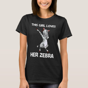 Zebra für Mädchen Kinder Afrikanischer Zoo Tier T-Shirt