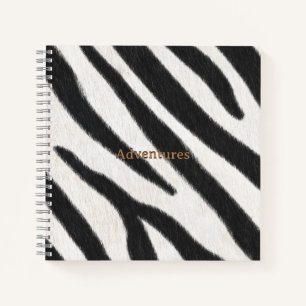 Zebra Fur Realistischer Tierdruck Personalisiert Notizbuch