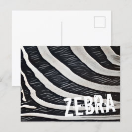 Zebra Fur Schwarz-Weiß-Design für Tierlover Feiertagspostkarte