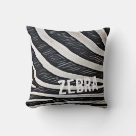 Zebra Fur Schwarz-Weiß-Design für Tierlover Kissen