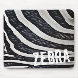 Zebra Fur Schwarz-Weiß-Design für Tierlover Mousepad