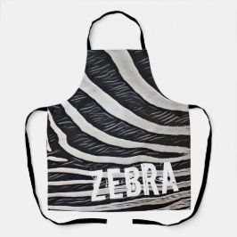 Zebra Fur Schwarz-Weiß-Design für Tierlover Schürze