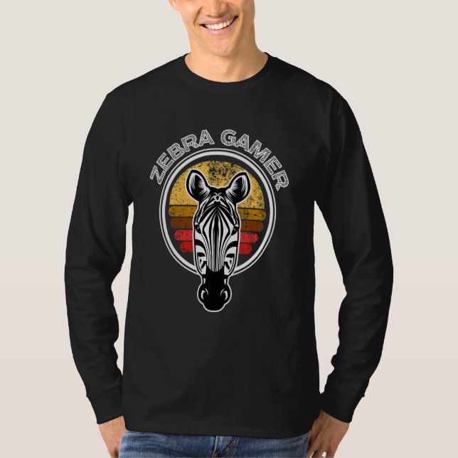 Zebra Gamer Can't Hear You I'm Gaming Zebra Gamer  T-Shirt (Vorderseite)