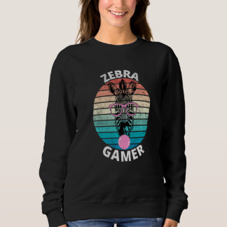 Zebra-Gamer-Grafik für Gamer-Kinder Männer & Fraue Sweatshirt