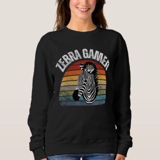 Zebra-Gamer-Grafikdesign für Gamer-Kinder_1 Sweatshirt
