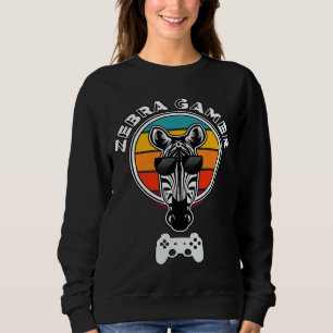 Zebra Gamer Graphic for Gamer Kids 2 Sweatshirt