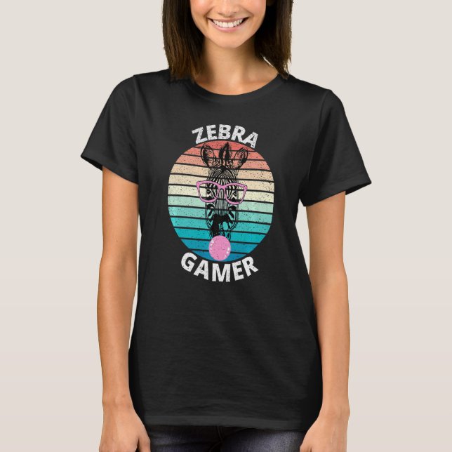 Zebra Gamer Graphic For Gamer Kids Men & Women  T-Shirt (Vorderseite)