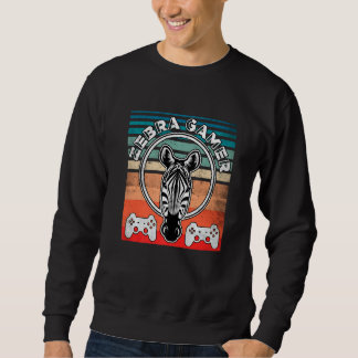 Zebra Gamer kann dich nicht hören, ich spiele Zebr Sweatshirt