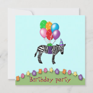 Zebra Geburtstag Einladung