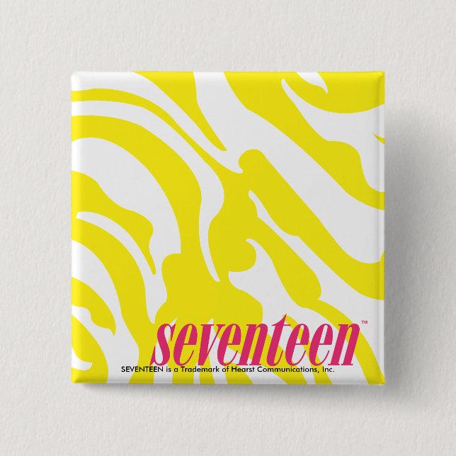 Zebra-Gelb Button (Vorderseite)