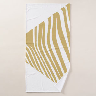 Zebra, geometrisch weiß und beige badhandtuch set