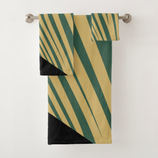 Zebra, geometrisch zyanisch, schwarz und beige badhandtuch set