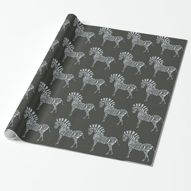 Zebra Geschenkpapier (Ungerollt)