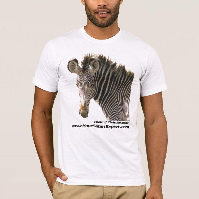 Zebra-Gesicht (Front) - Zebra-Hintern (hinter) T-Shirt (Vorderseite)