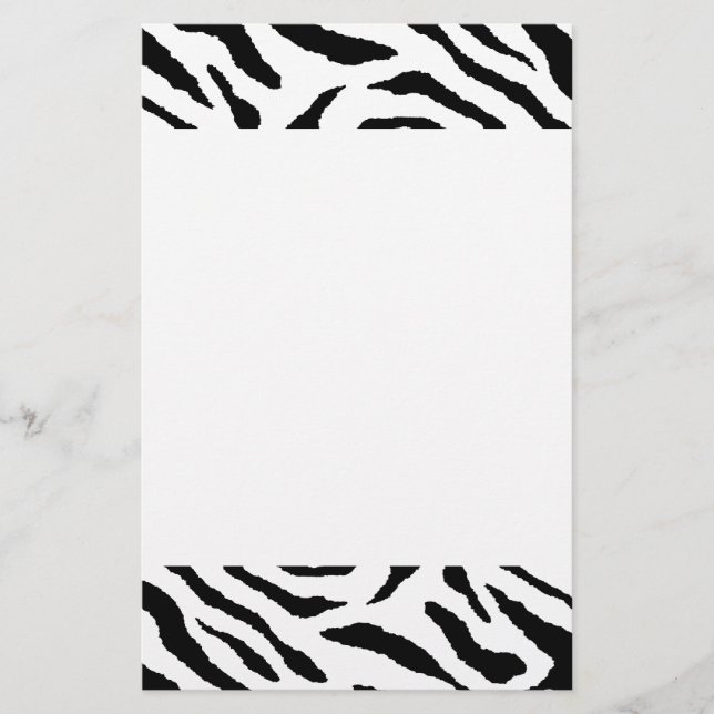 Zebra-gestreiftes Briefpapier (Vorderseite)