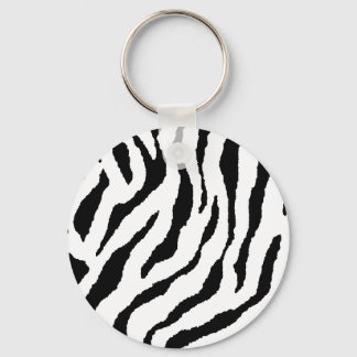 Zebra gestreiftes Keychain Schlüsselanhänger