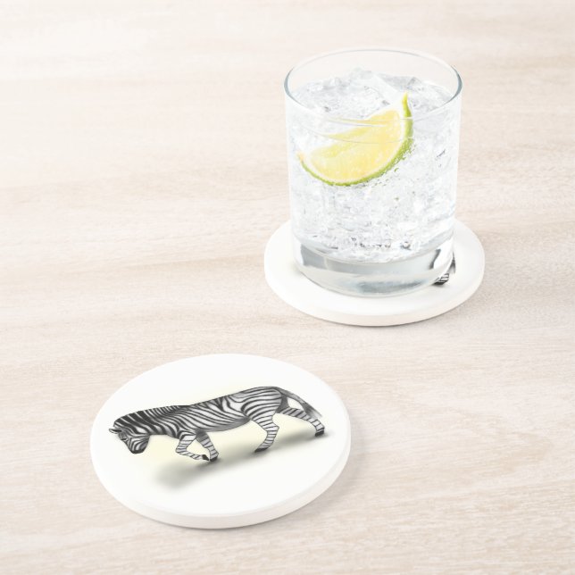 ‚Zebra‘ Getränkeuntersetzer (Seite)