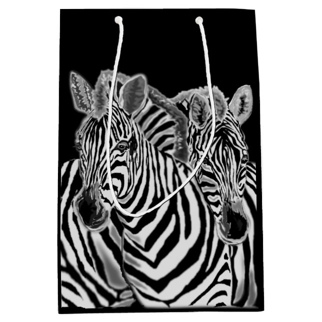 Zebra Gift Bag Mittlere Geschenktüte (Vorderseite)