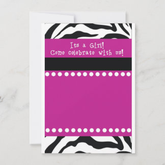 Zebra Girl Babydusche Einladung