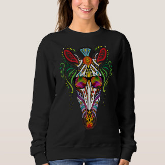 Zebra Glasses farbenfroh Zebras Head Pop S Sweatshirt
