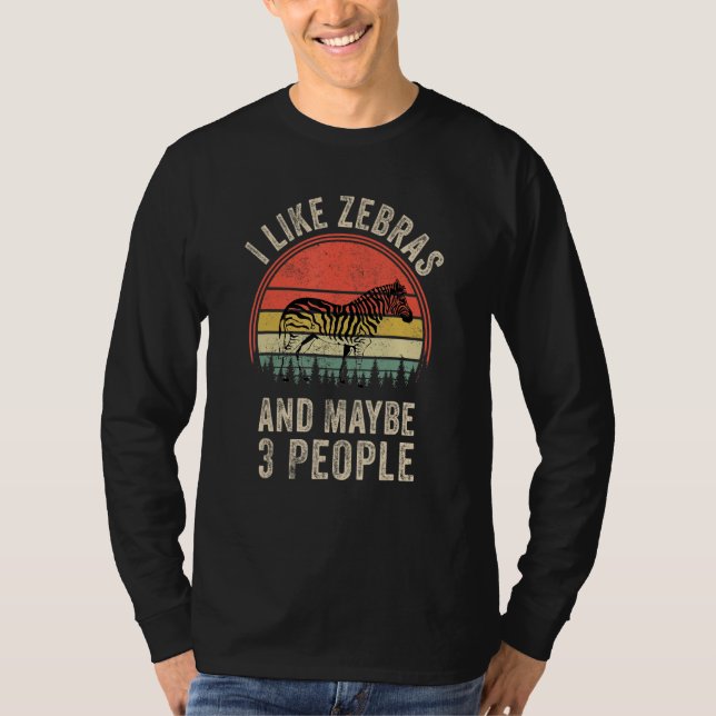 Zebra-Grafik Zebras Zoo-Tier T-Shirt (Vorderseite)