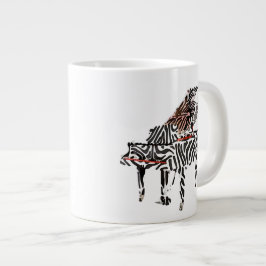 Zebra ♪ Grand Piano 2 - 20oz Jumbo Tasse