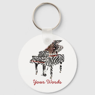 Zebra Grand Piano - Schlüsselanhänger