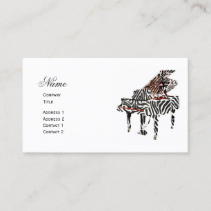 Zebra Grand Piano - Visitenkarte