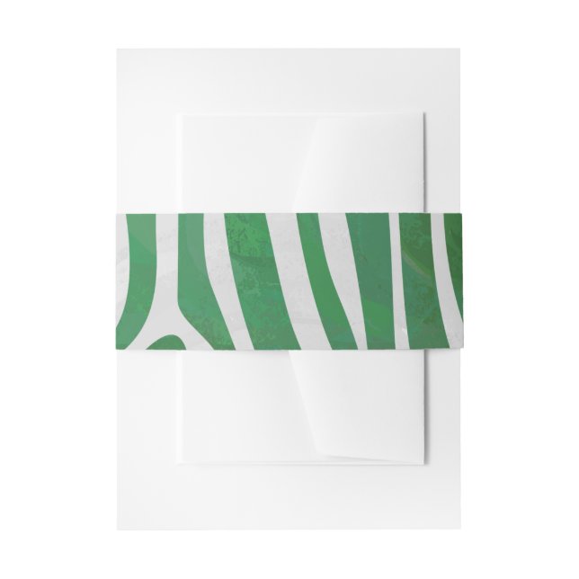 Zebra Green und White Print Einladungsbanderole (Vorderseite Beispiel)