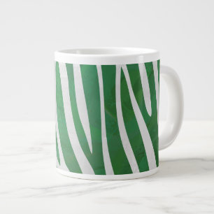 Zebra Green und White Print Jumbo-Tasse
