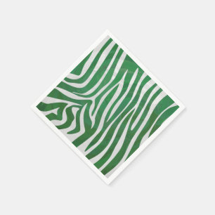 Zebra Green und White Print Serviette