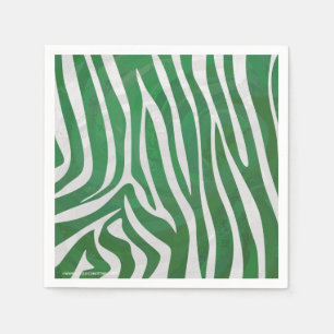 Zebra Green und White Print Serviette