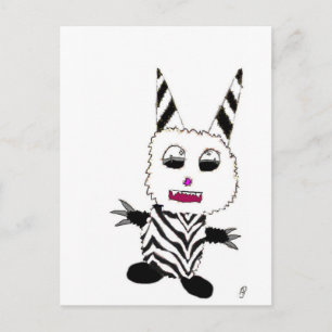 Zebra gremlin postkarte