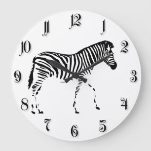 Zebra Große Wanduhr