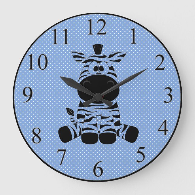 Zebra Große Wanduhr (Vorderseite)