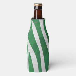 Zebra Grün und Weiß Druck Flaschenkühler