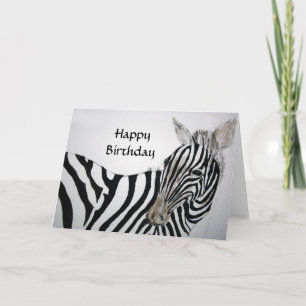 Zebra Happy Birthday Card Karte