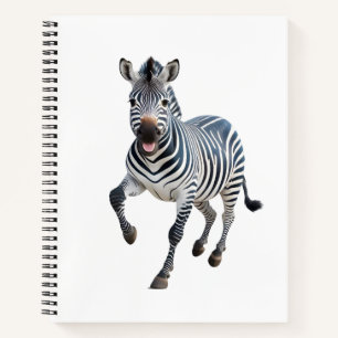Zebra Happy Spielspass Springen im Luftwald Notizbuch