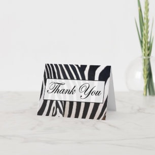 Zebra-Haut danken Ihnen Mitteilungskarten