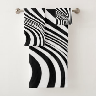 Zebra-Haut-Druck-Textur-Muster Badhandtuch Set