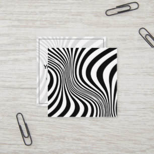 Zebra-Haut-Druck-Textur-Muster bearbeitbare Vorlag Quadratische Visitenkarte
