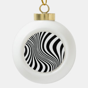 Zebra-Haut-Druck-Textur-Muster Keramik Kugel-Ornament