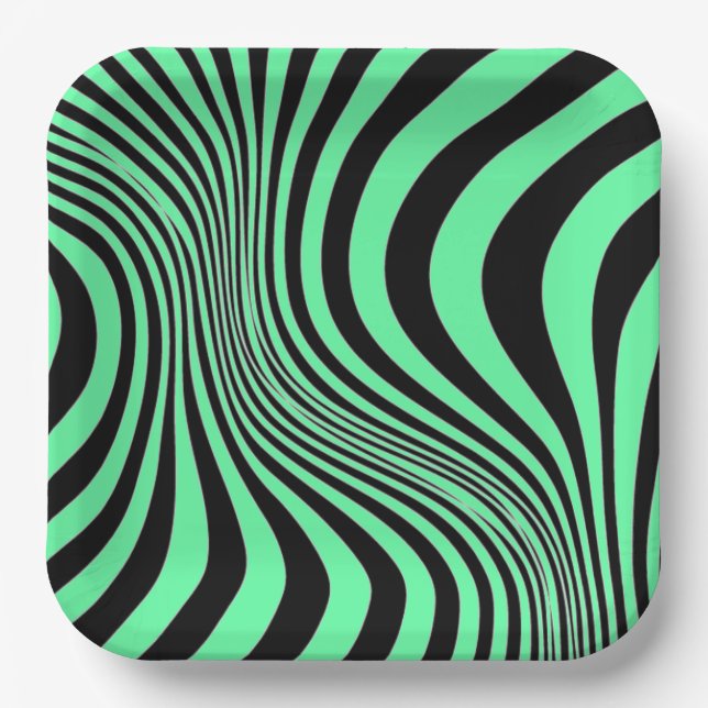 Zebra-Haut-Druck-Textur-Muster Pappteller (Vorderseite)