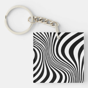 Zebra-Haut-Druck-Textur-Muster Schlüsselanhänger
