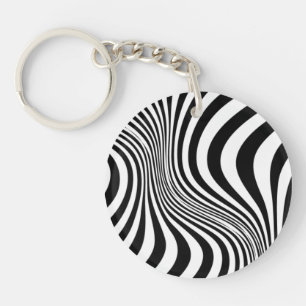 Zebra-Haut-Druck-Textur-Muster Schlüsselanhänger