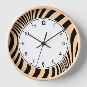 Zebra-Haut-Druck-Textur-Muster Uhr