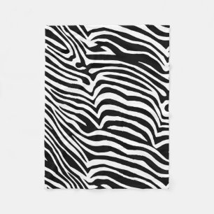 Zebra-Hautmuster Fleecedecke