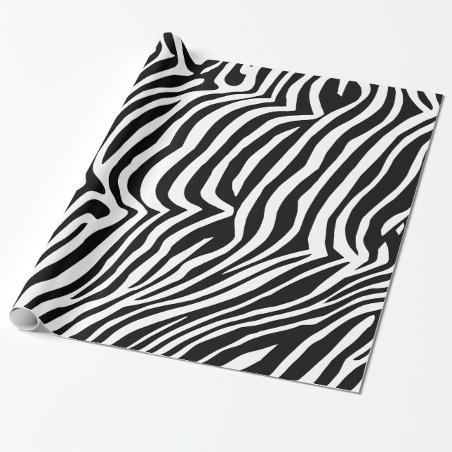 Zebra-Hautmuster Geschenkpapier (Ungerollt)